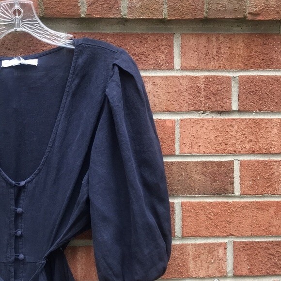 Young Fabulous & Broke High Tea Dress sz Small NWT Linen Blend - Picture 4 of 15